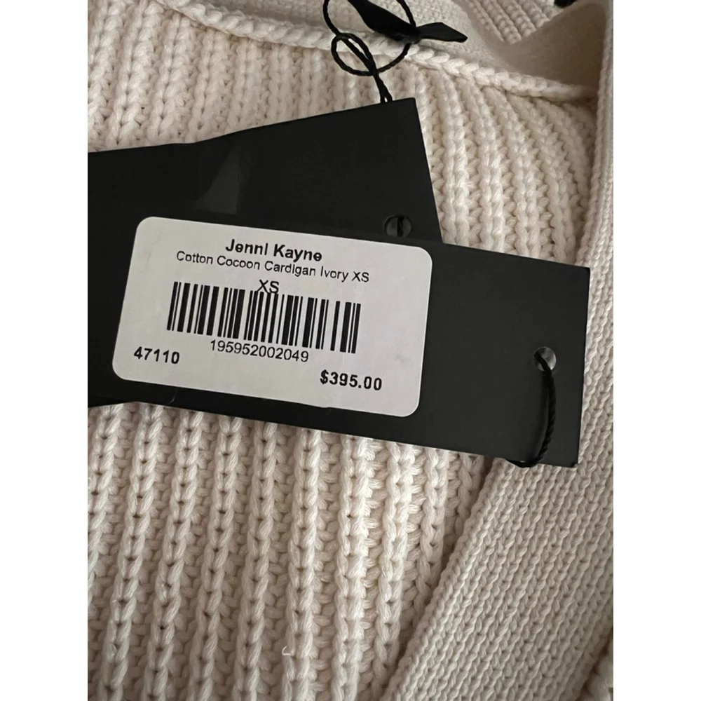 NWT Jenni Kayne Cotton Cocoon Cardigan Ivory XS (Fits up to xl!) - Picture 6 of 6